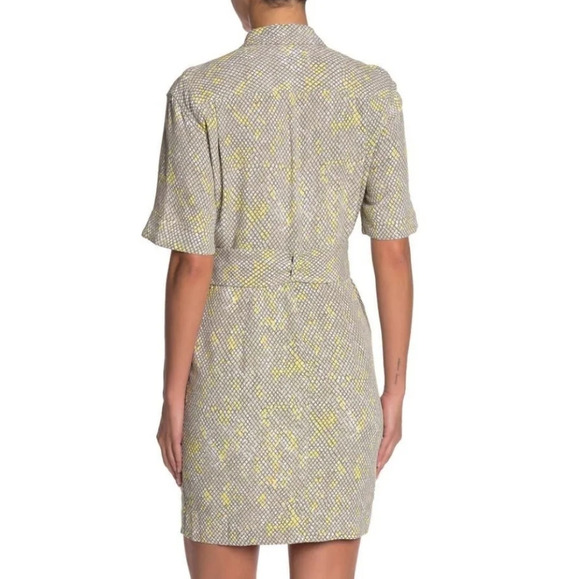 Equipment Axelle Snakeskin Print Tie Waist Dress 8 - Picture 6 of 9